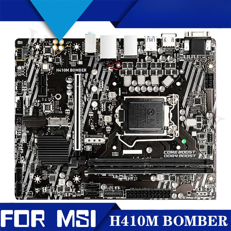 Y+  For MSI H410M BOMBER motherboard CPU supports Intel 10th generation i3-i5 Tested