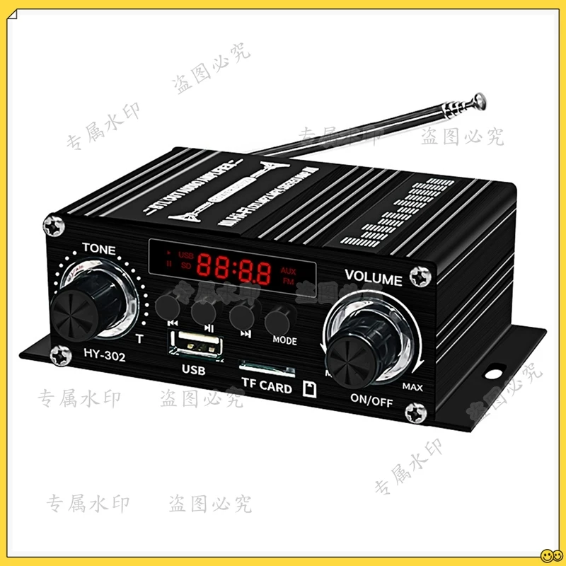 New Digital Bluetooth Amplifier 12V Home Car 2 Channel HIFI Sound Speaker FM Receiver Audio Amplificador Clase-AB AMP