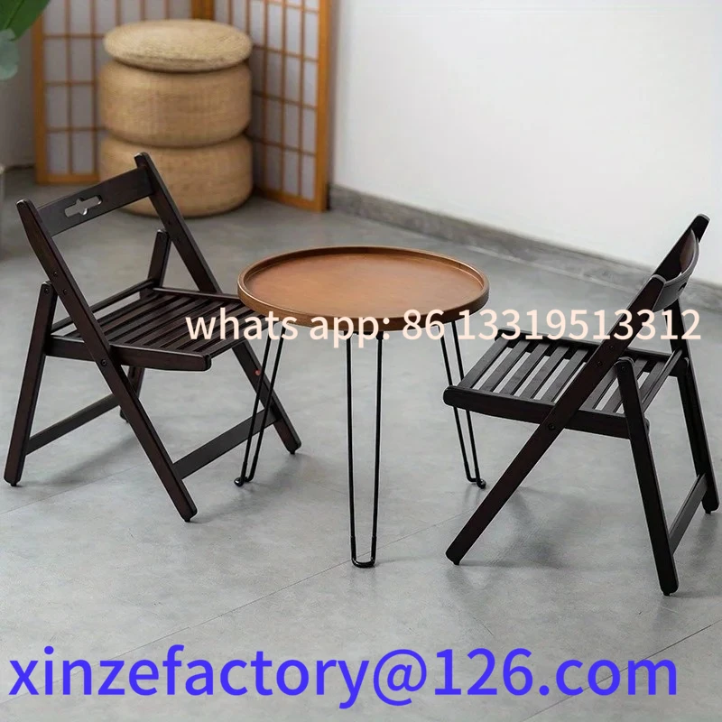 

Customizable Household Bamboo Back Chair Small Stool, Foldable, Portable