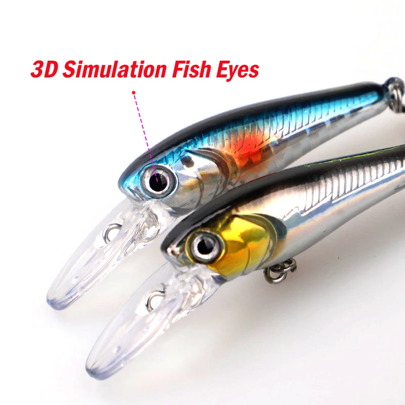 40mm 3,2g pececillo flotante cebo duro río oscilantes de agua dulce Crankbait Señuelos de pesca carpa perca enchufe trucha - imagen 5