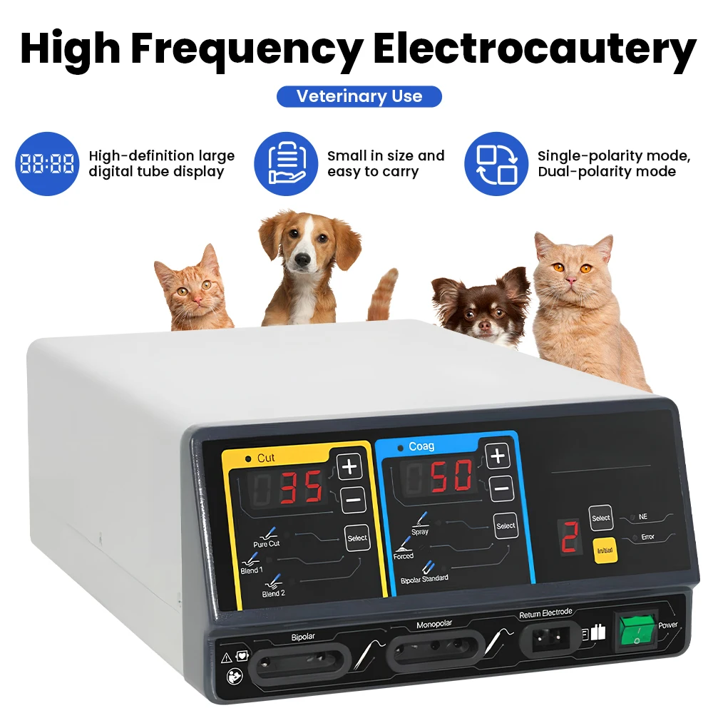 

Ветеринарный высокочастотный электрокоагулятор ES-100V для животных, источник электропитания, аппарат для электрокоагуляции