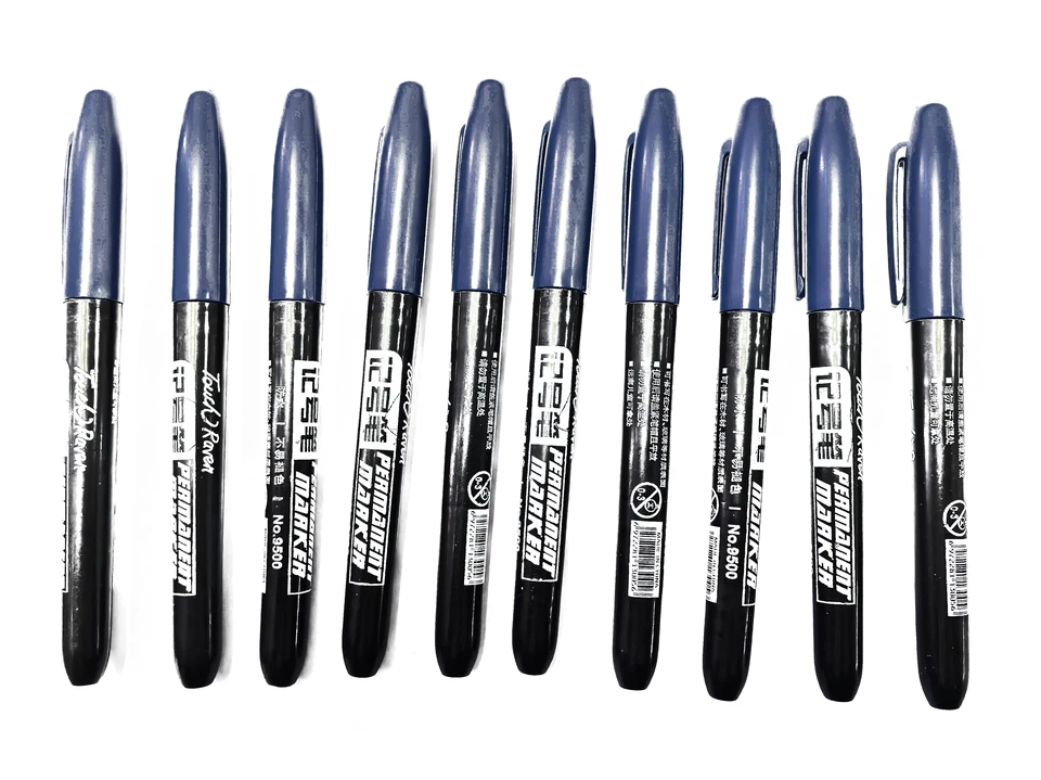 6 PCS Permanent Marker Pen Manga Drawing Markers Black Blue Red Waterproof Ink Sketch Pens Stationery Art School Supplies, image 13