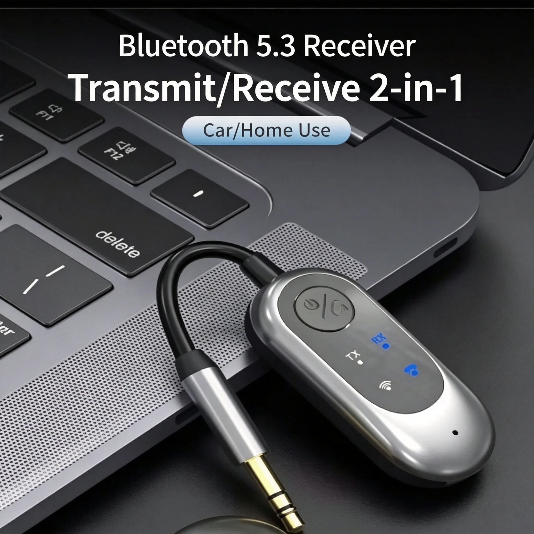 Bluetooth Connector, 5.3 Bluetooth Connector, Suitable for Cars, Mobile Phones, Computers, and Audio Systems.