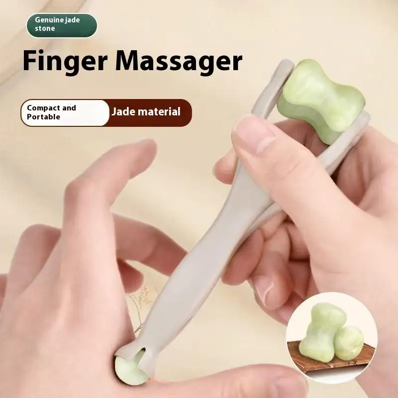 Massaggiatore per dita Design a rullo a doppia fila Facile da usare Allevia l'affaticamento delle dita Promuove la circolazione sanguigna Massaggiatore per dita a rullo portatile