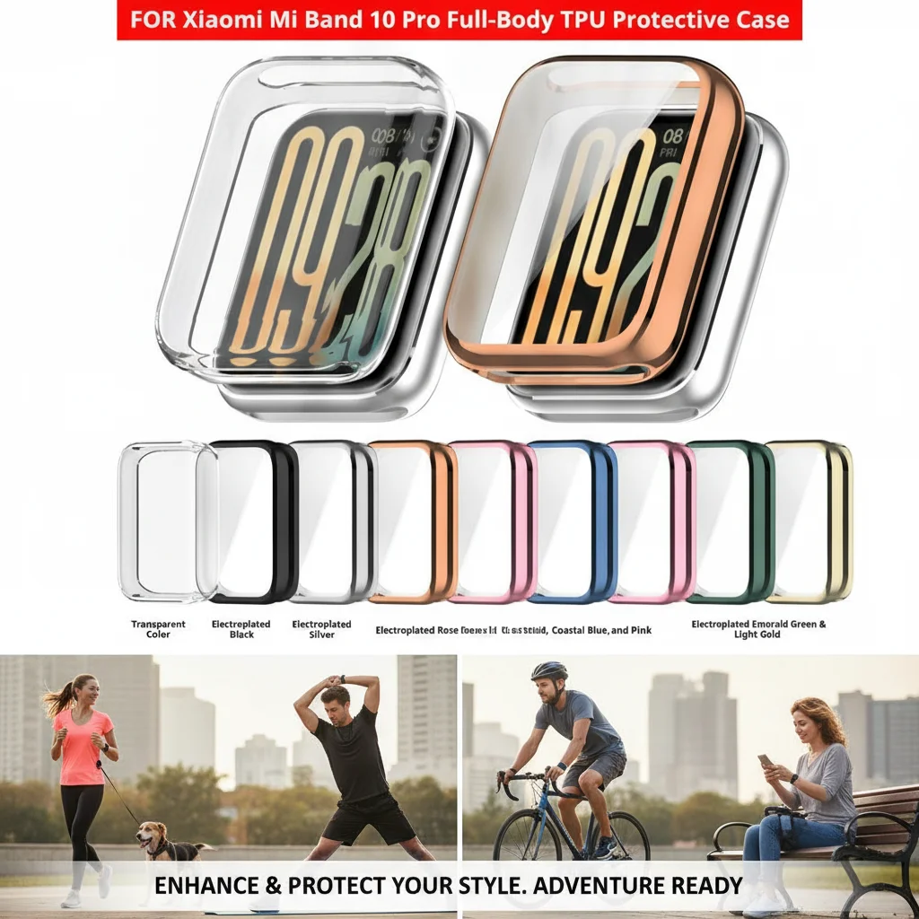For Xiaomi Smart Band 10 pro Protective Case - TPU Soft Rubber Cover for Mi Band 10 pro All-Inclusive