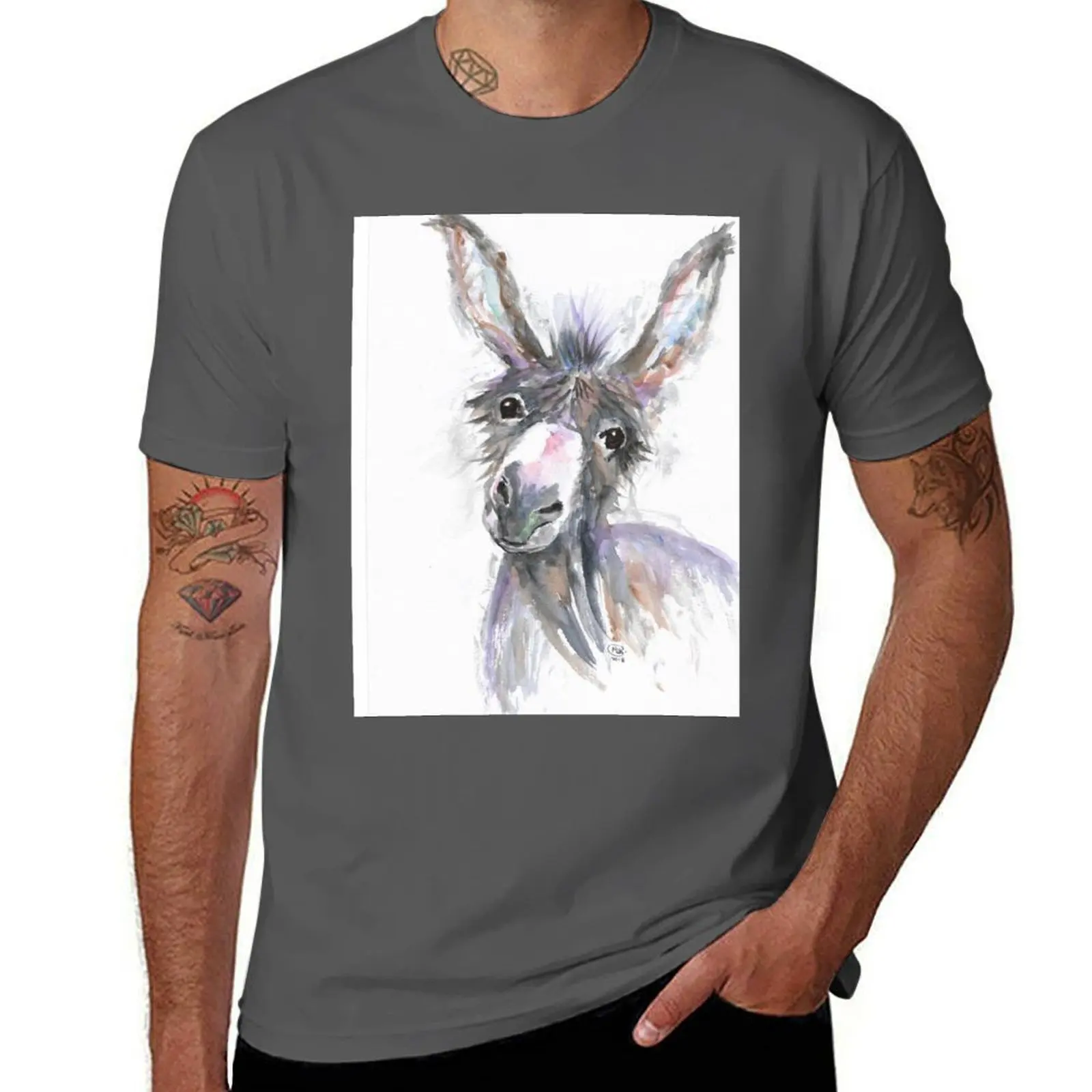 

Donkey potrait T-Shirt Plus Size All Match Tee Shirt