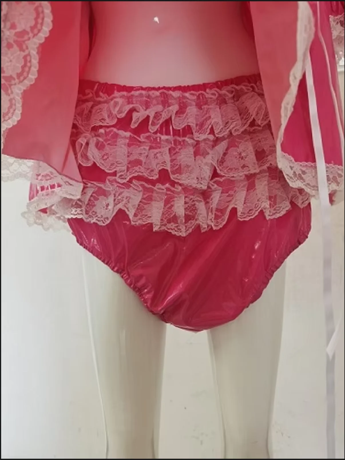 Chastity Belt Panty Women's Wet Appearance PVC Satin Panty Artificial Leather Panty Sexy Crotch Panty Sexy Belt Lock - view 4