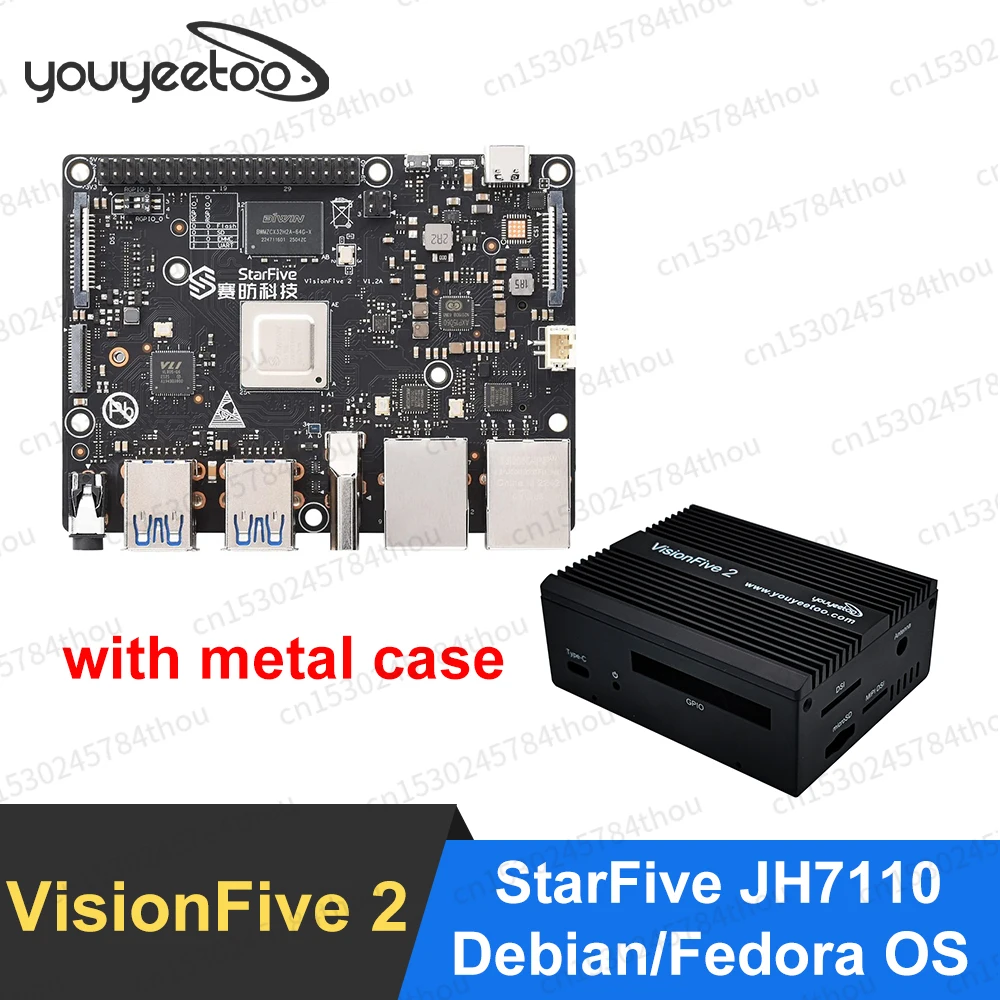 Visionfive v2 Quad-core Risc-v Placa de Desenvolvimento Visionfive Quad-core Risc-v Computador de Placa Única Sbc Integrado 3d Gpu 4g 8g