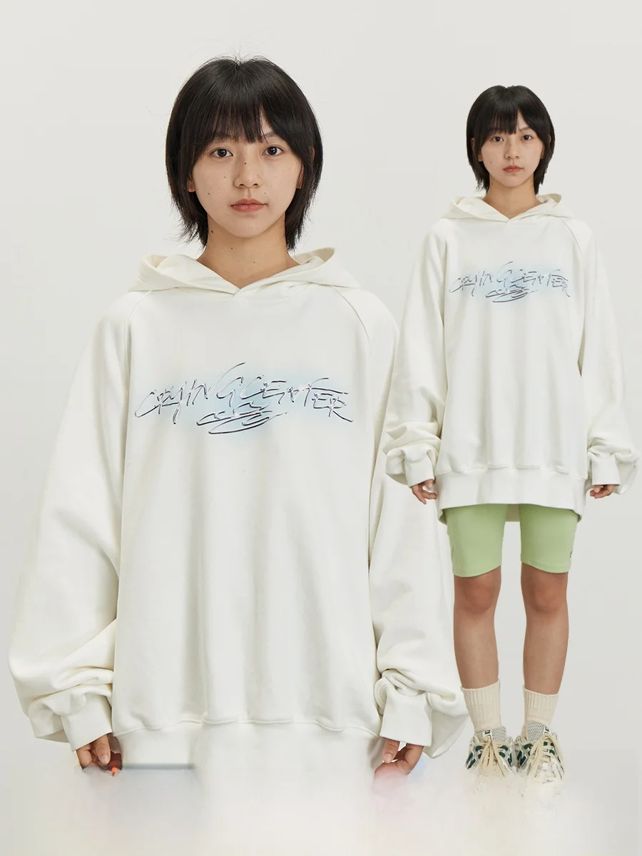 

Худи Crnenter Liquid Metal Handwritten Casual Fce, креативный дизайн, удобный хлопок/полиэстер