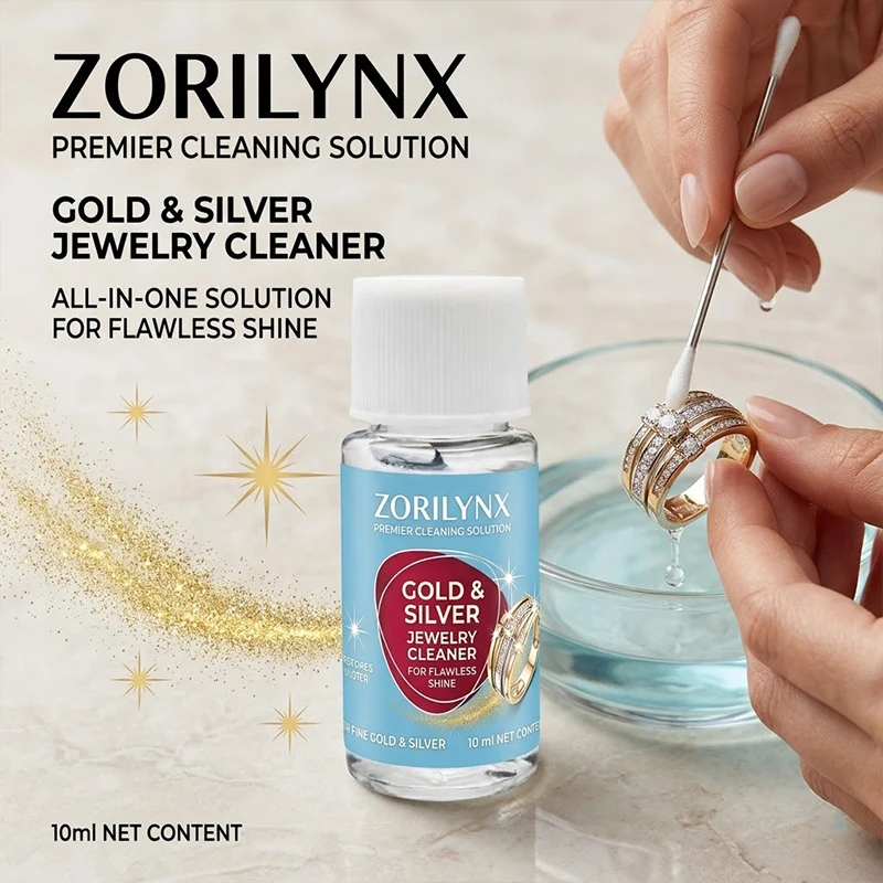 Jewelry Cleaning Solution for Fine Metals and Gemstones Professional Polishing Liquid for Flawless Shine 10ml ZORILYNX