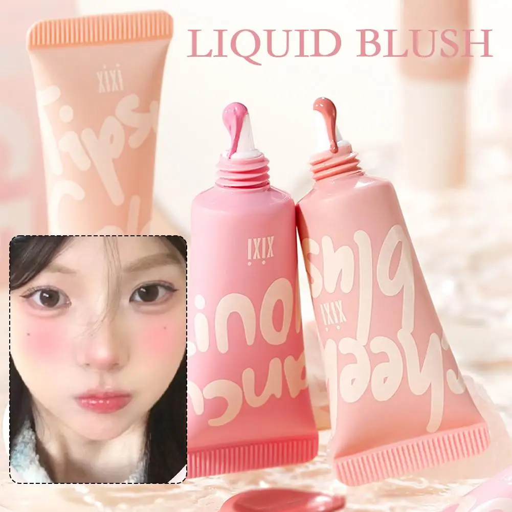 Nieuwe Vloeibare Blush Crème Oogschaduw Fluweel Matte Roze Make-Up Natuurlijke Blusher Contour Tot Wangtint Gezichtsslip Helderder Gemakkelijk O0g7