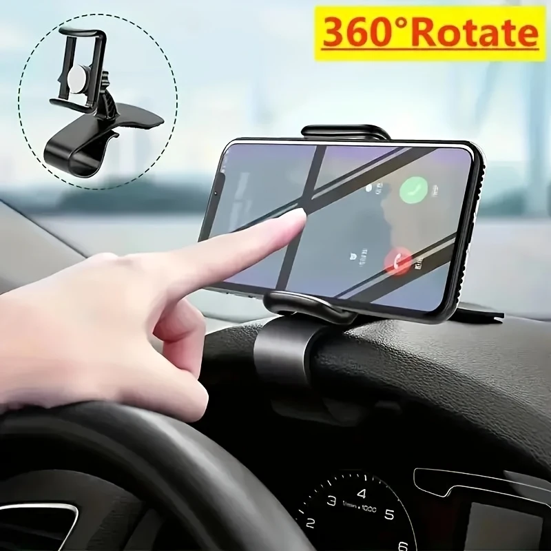 Auto-Handyhalterung, multifunktionaler Handyständer, drehbare Befestigungsvorrichtung, geeignet für GPS-Navigation, Armaturenbretthalterung, ABS-Material