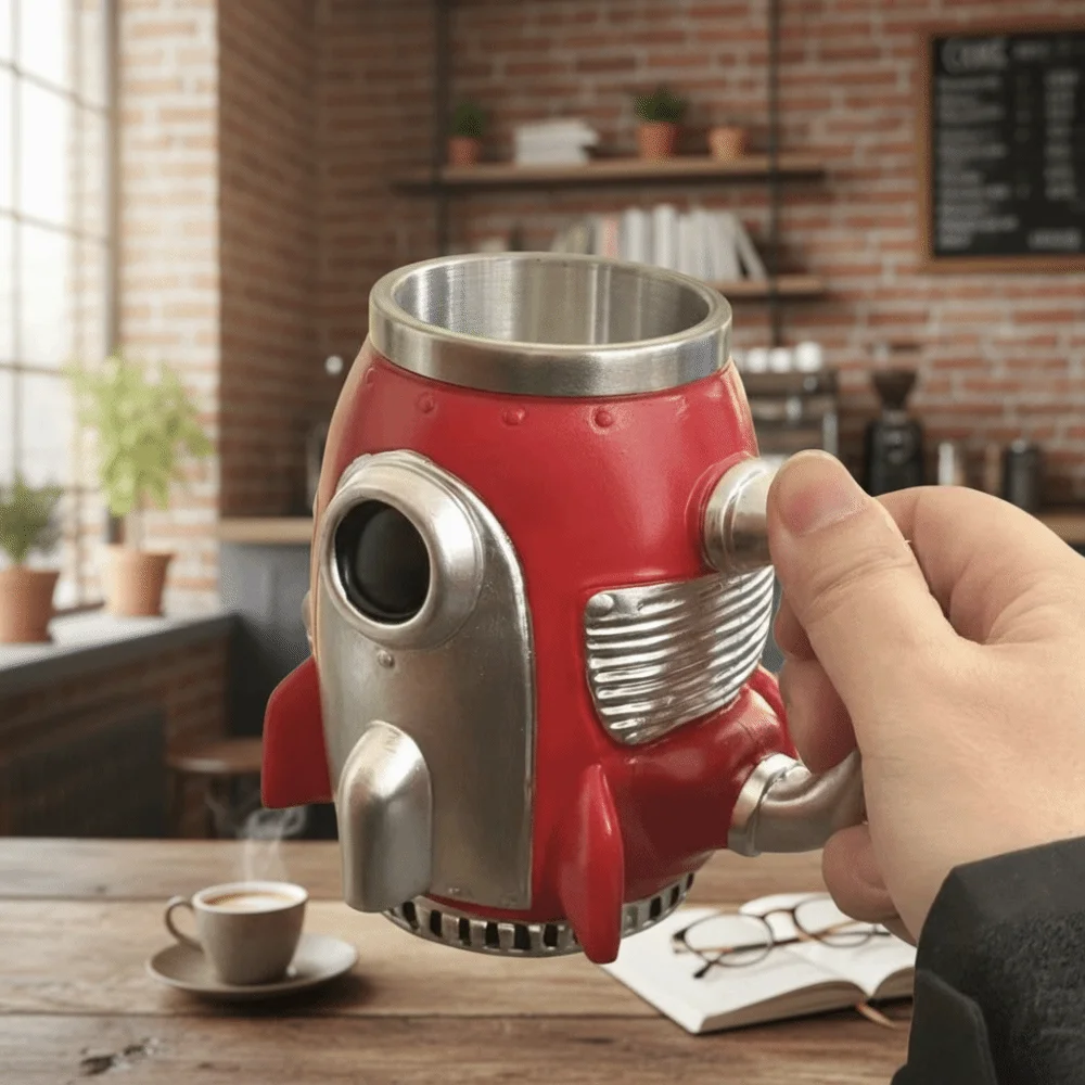 

Уникальная 3D-кружка в форме космического корабля, забавная декоративная кружка-ракета, креативная чашка для воды из смолы, подарок на День святого Валентина