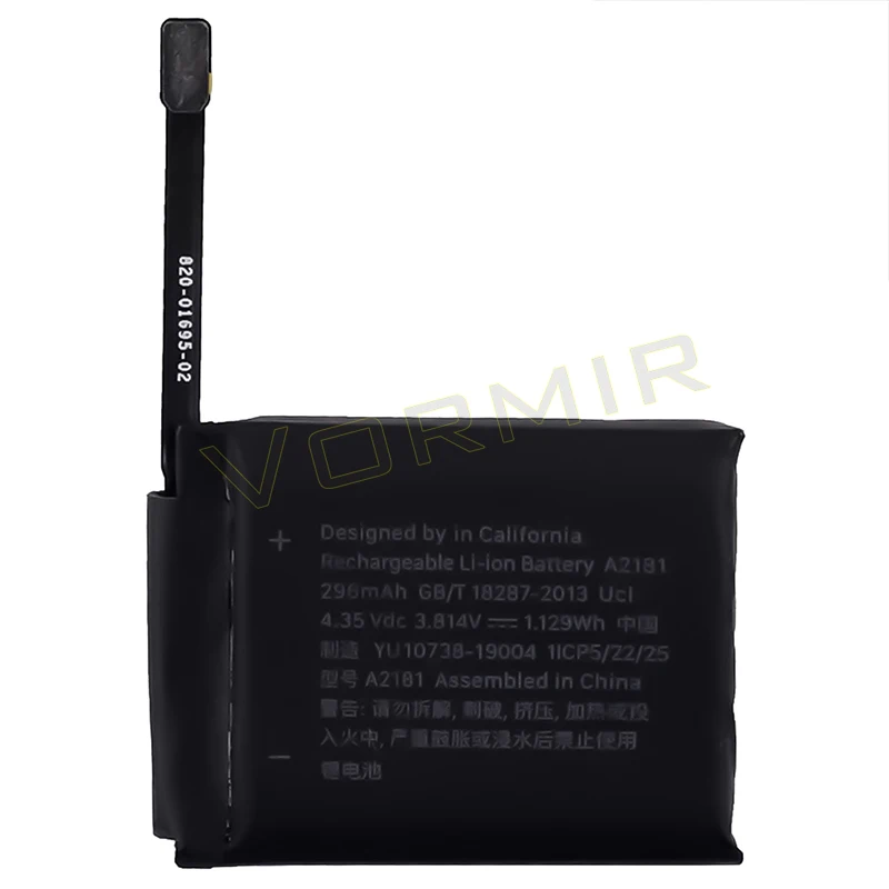 Vormir Replacement Li-ion Battery for Apple Watch Series 5 GPS+LTE 40mm 44mm For iWatch Batteries Repairing Parts A2277 A2181
