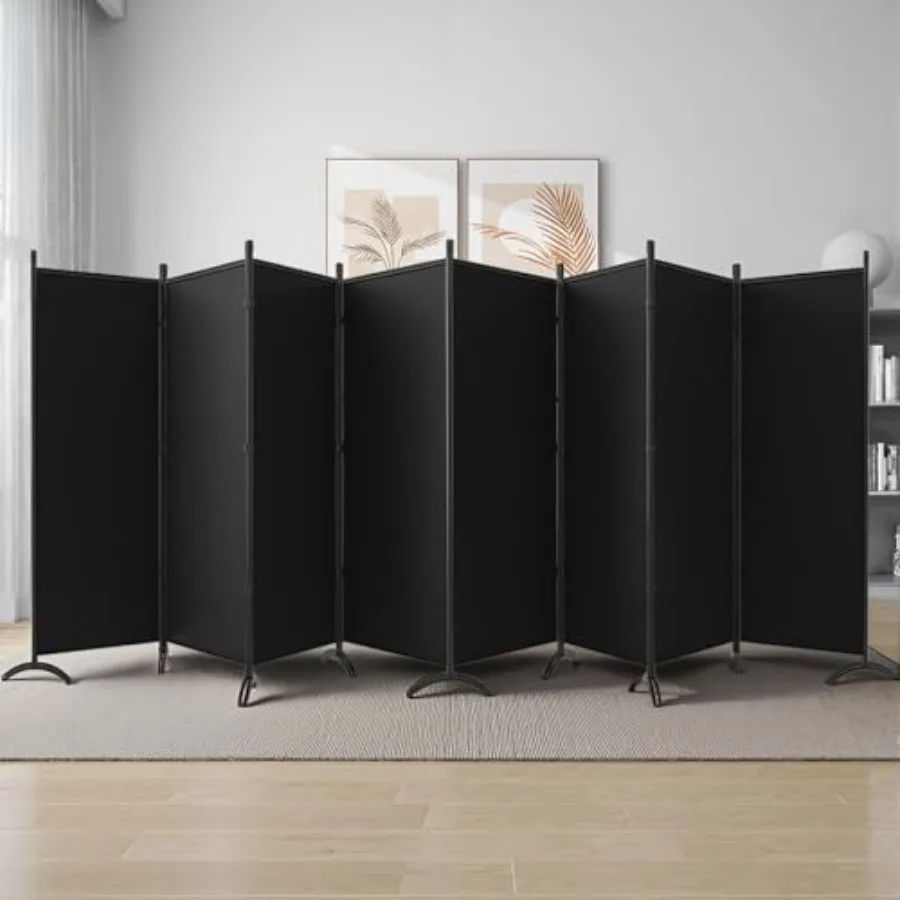 

Перегородка для комнаты из 8 секций, портативная складная ширма для конфиденциальности, 172 см, отдельно стоящая тканевая перегородка для разделения пространства в общежитии, дома, студии