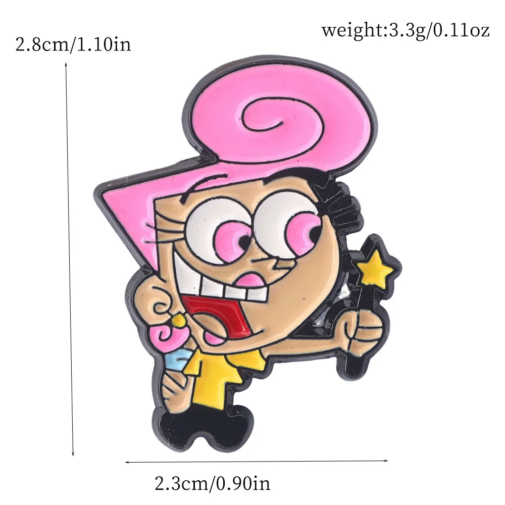 2Pcs/set Anime Characters Enamel Pins Custom Boy And Girl Brooches Lapel Badges Cartoon Jewelry Gift for Friends