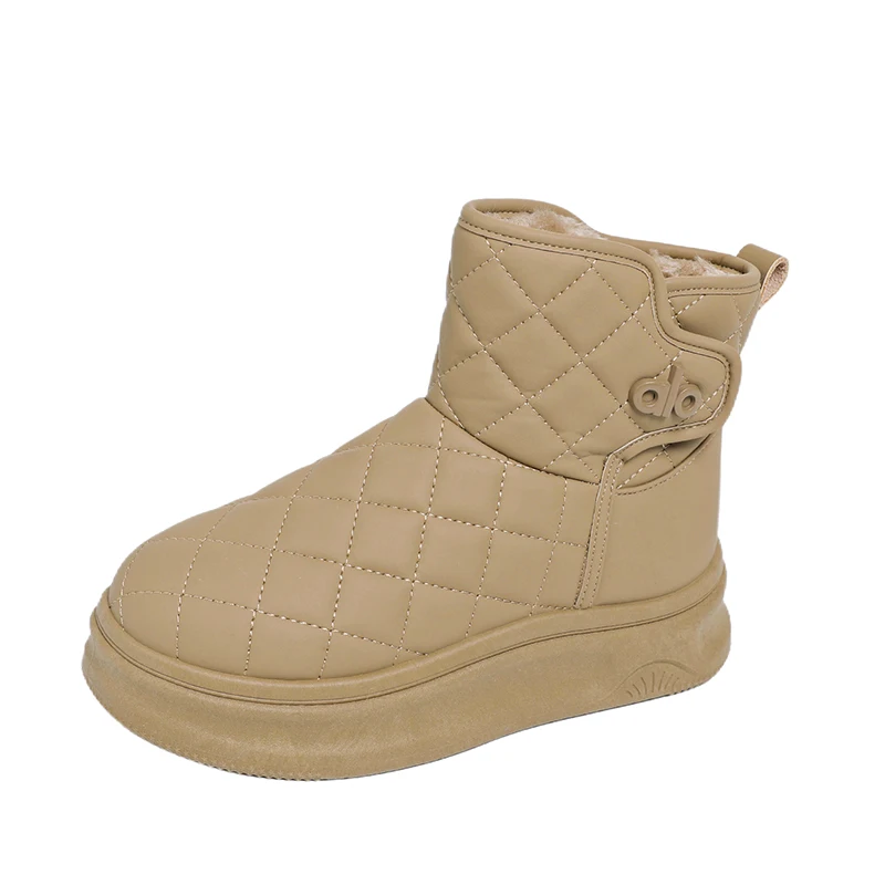 

Новые женские зимние ботинки из флиса, теплые модные повседневные женские ботинки на толстой подошве, спортивная женская обувь для активного отдыха