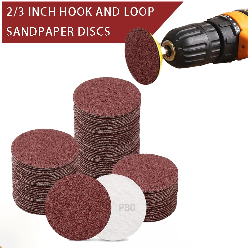 

2/3 Inch 50/75mm Sanding Discs Sandpaper 40-2000 Grit Hook Loop Sand Paper Abrasive Polishing Tool For Grinder Rotary Tool