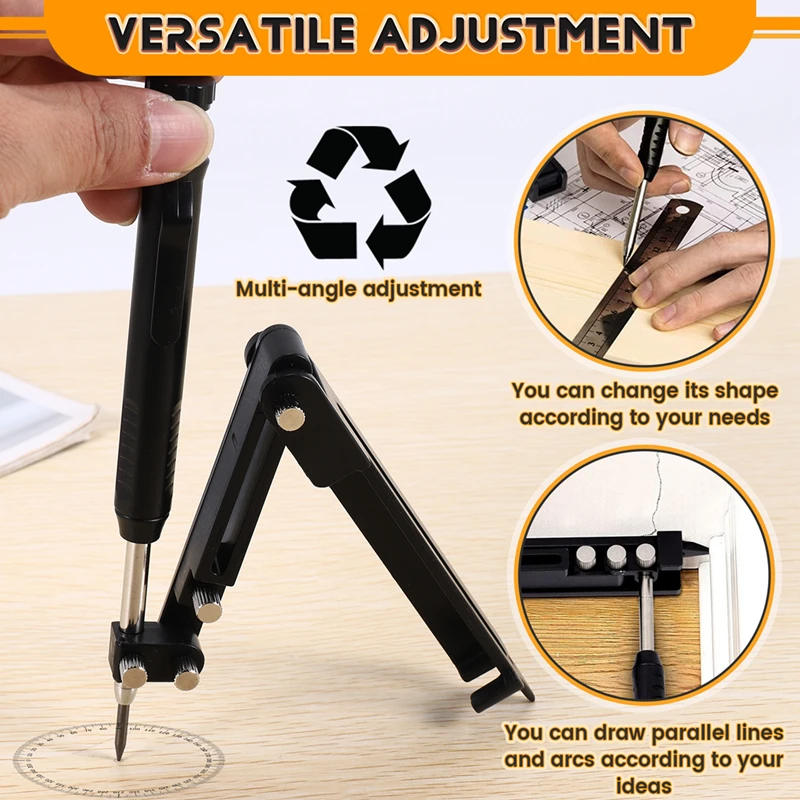 【ABODE】قلم رصاص متعدد الوظائف - أداة كتابة متعددة الوظائف، أداة قياس النجارة بنفسك #4