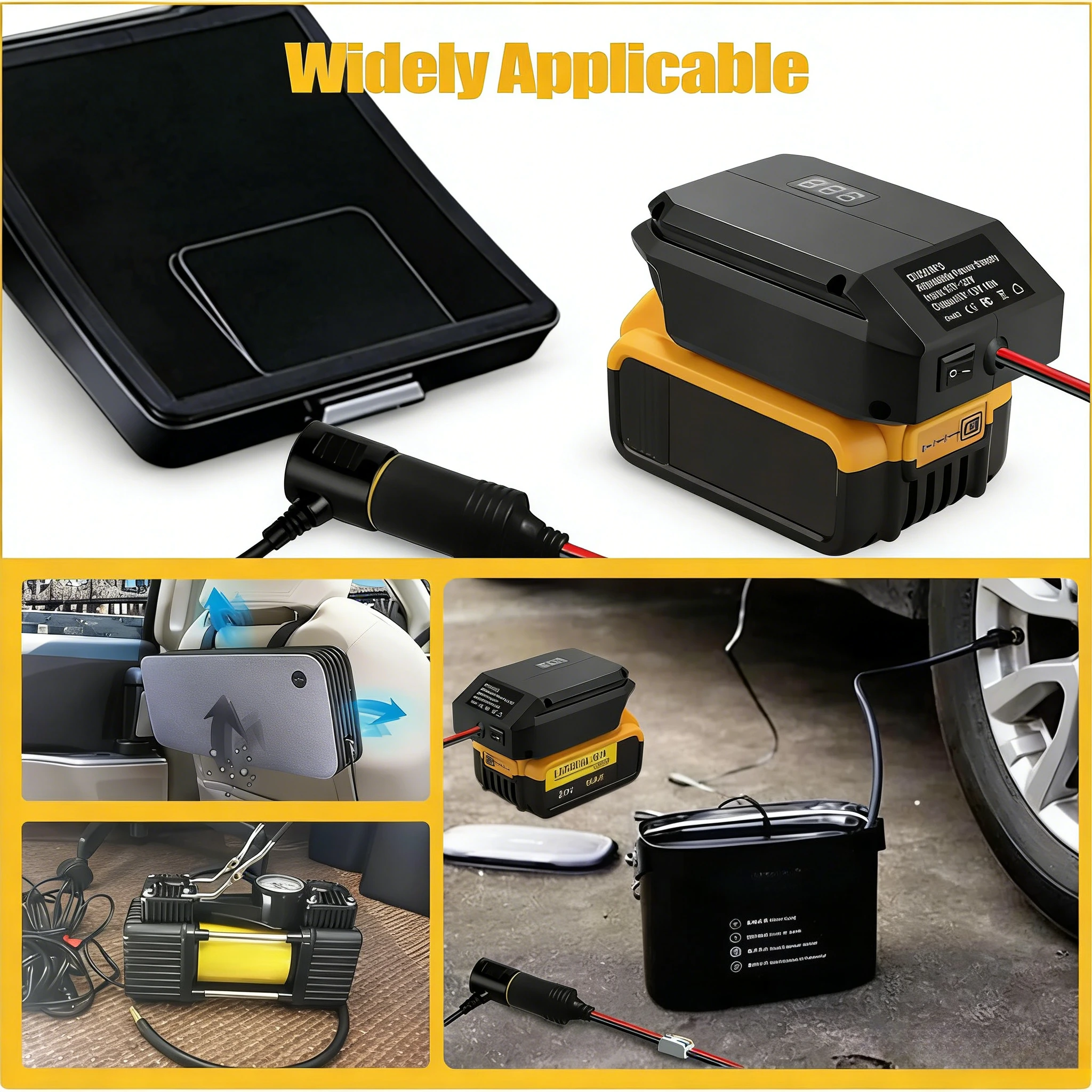 

Преобразователь напряжения DC 20В в 12В для аккумуляторов Dewalt Power Wheels, адаптер для прикуривателя, понижающий преобразователь-регулятор DW20APS