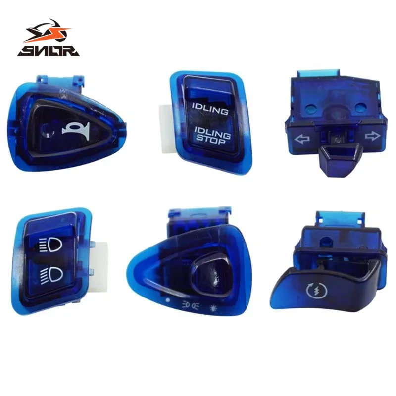 SNOR Multicolored M63K Scooter Control Button Horn High Low Beam Turn Signal Switch For GY6 50CC125CC 150CC ATV Moped Motorcycle