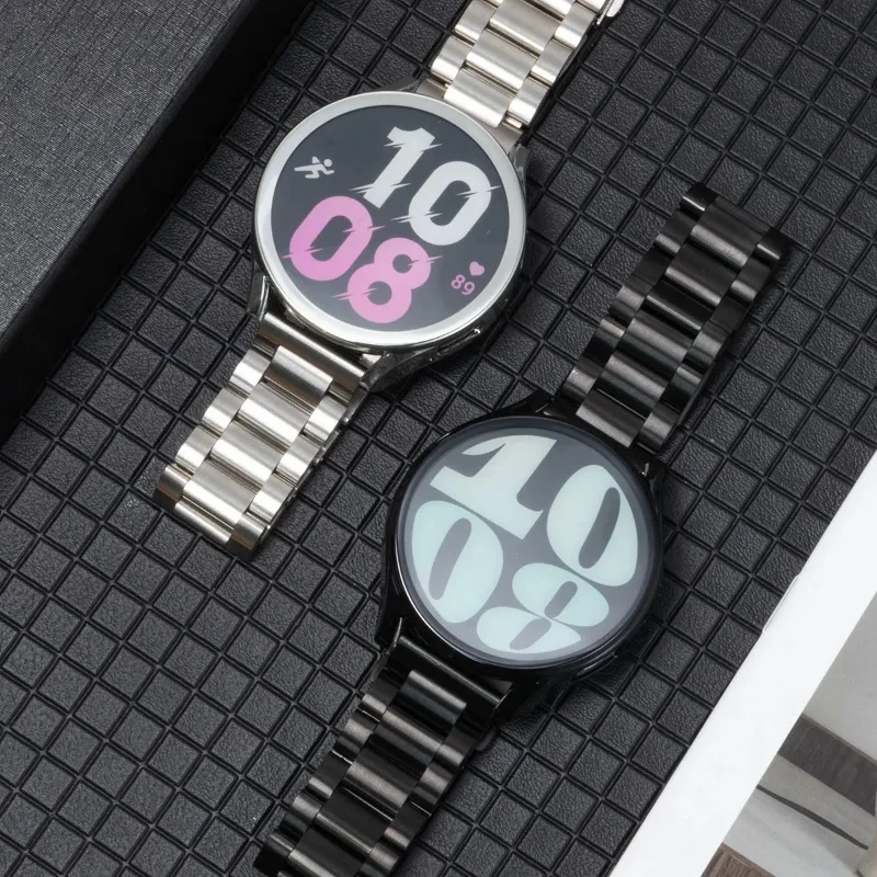 Band+Case for Samsung Galaxy Watch 7/6/5/4 40mm 44mm Stainless Steel Bracelet Watch 6Classic 43mm 47mm Metal Strap TPU Cover image 4