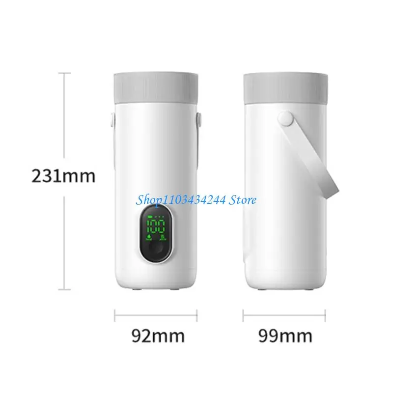  Portable 350ml Baby Formula Heater 18W Type C Quick Charging Leakproof Design