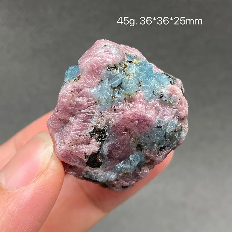 

100% Rare Natural Ruby and Aquamarine Mineral Specimens Stones and Crystals Healing Crystal from Myanmar