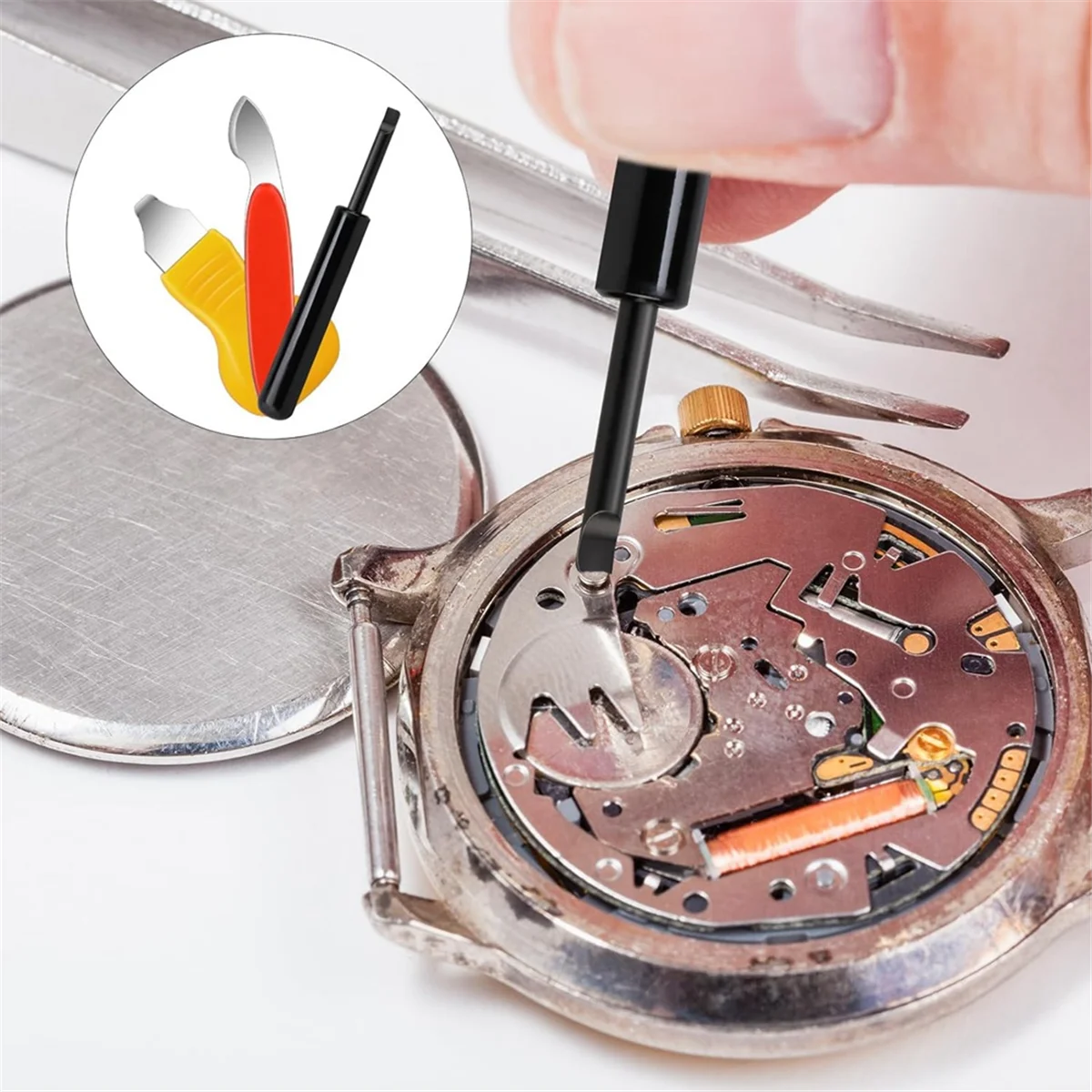 ELBA_3 PCS Watch Back Removal Tool Pry Watch Back Case Opener Watch Battery Replacement Repair Tool Kit