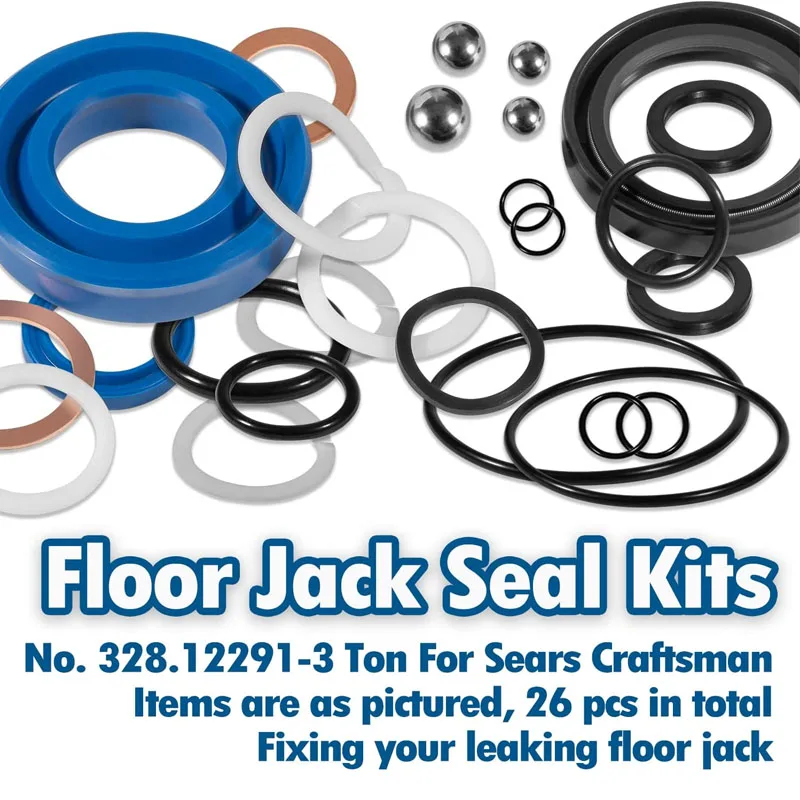 ESUYA Floor Jack Seal Replacement Kit 328.12291 for 3 Ton Sears Craftsman Floor Jack (26 Pcs/Set )