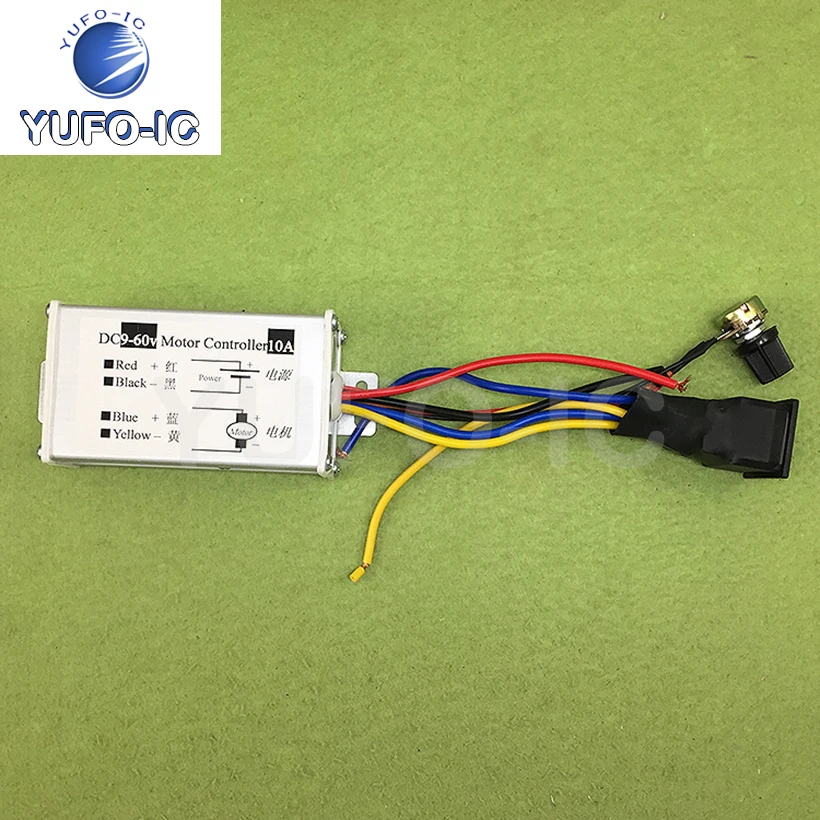 

Free Ship 3pcs PWM High-Power DC Motor Speed Controller Dimming Voltage Regulating Temperature 10A 600W