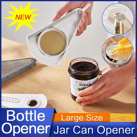 Multi-function Bottle Opener Jar Opener Large Size Easy Everyday Twist Opening Quick Cooking Grip Corkscrew Home Kitchen Tools