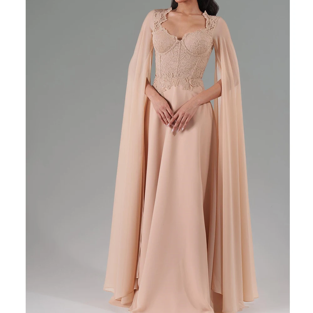 

Customized Chiffon Straight Cap Sleeve Evening Dress Strapless Floor Length Sleeveless Panel Train Zipper Back Graceful