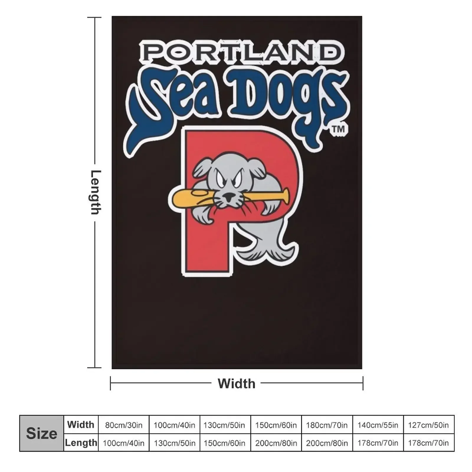 Portland of Sea Dogs Classic T-Shirt Throw Blanket Furrys Sleeping Bag Moving Fashion Sofas For Sofa Thin Single Blankets