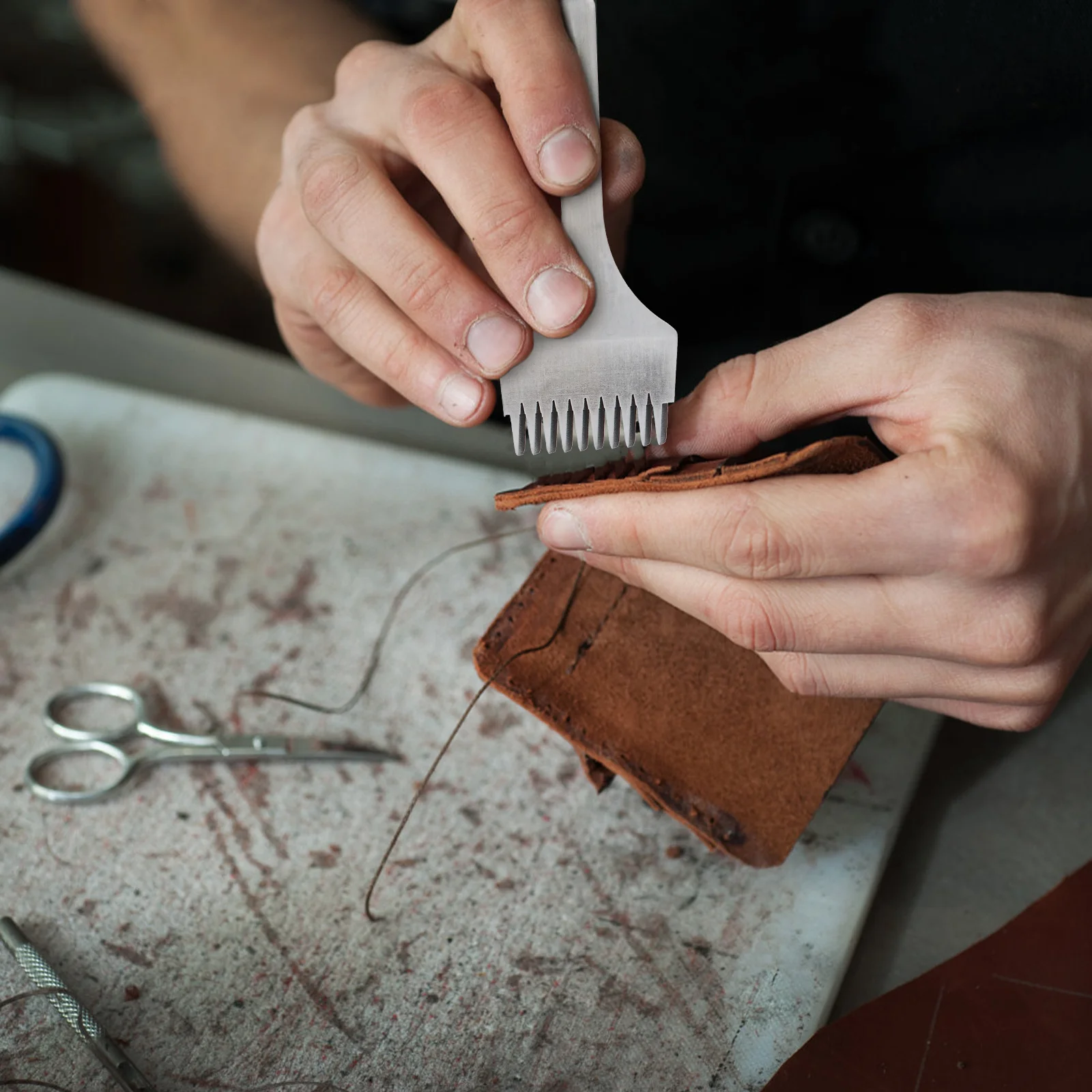 

3Pcs Craft Hole Punch Set Premium DIY Hole Chisel Tools 2 5 10 Prong Stitching Tools for Handmade Wallet Belt