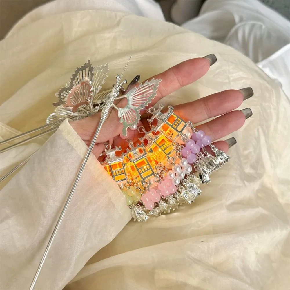 5pcs Warm Yellow LED Ball Light Small Size Handmade Craft Glow Ball Light DIY Accessory Warm White Fairy Lights Hanfu Accessory