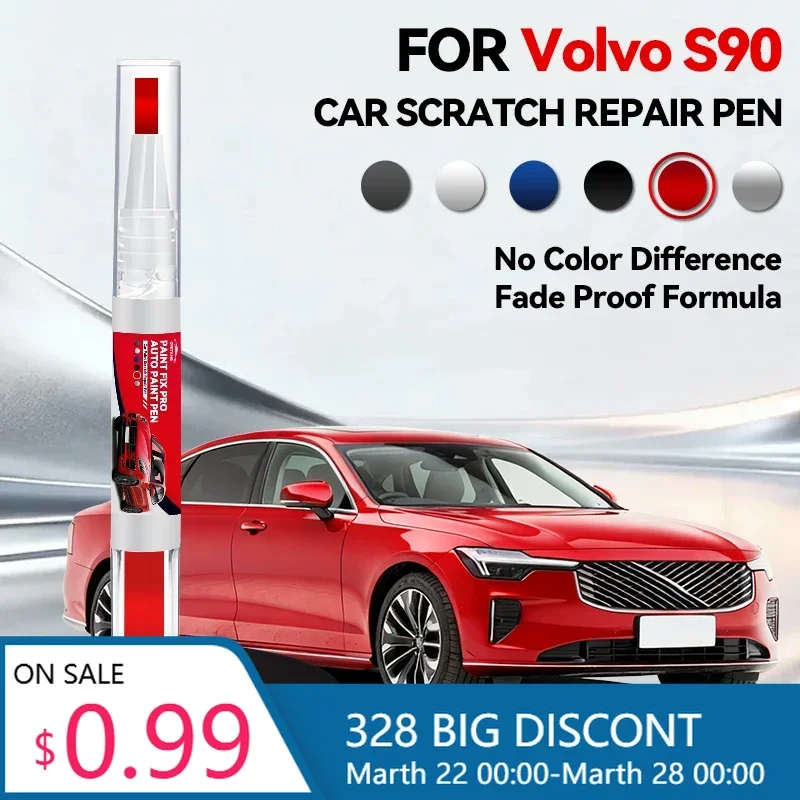 

Hot Car Dedicated For Volvo S90 Car Paint Repair Pen Touch Up Scratch Remover DIY Auto Accessories White 707 Gray Brown 722 Blue
