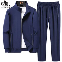 Men Sportswear Sets Spring Autumn New Hooded Suit Mens Sports Tracksuit Solid color Men's 2 Piece Set Sweatshirt+Sweatpants 881