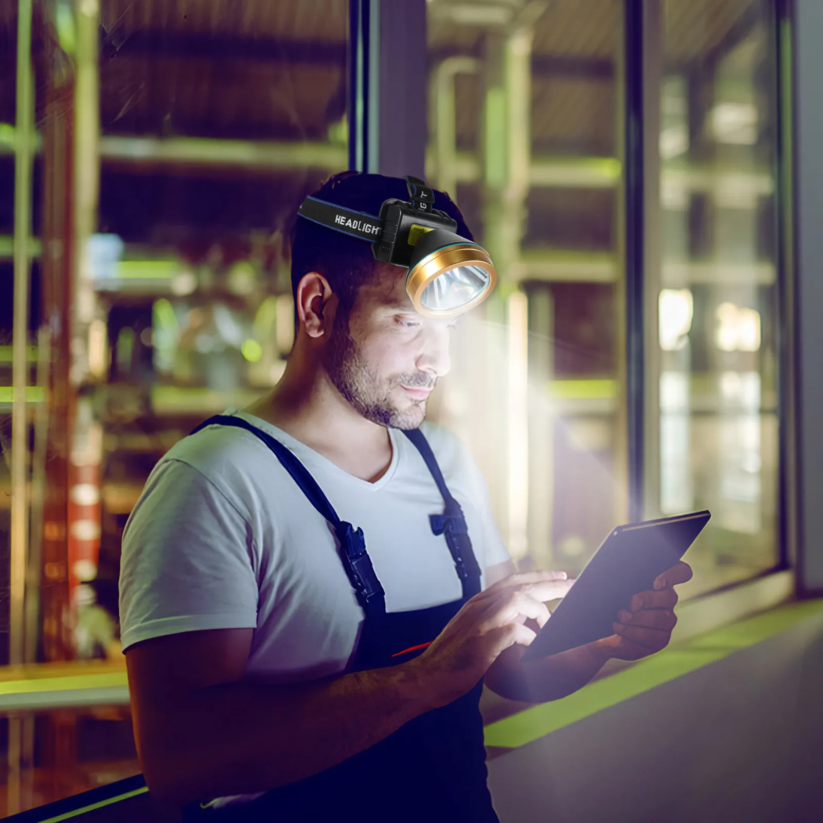 

Мини-фонарь на голову со светодиодным датчиком, перезаряжаемый, для ночной рыбалки, из алюминиевого сплава, уличный светильник с визуальным оповещением для езды на велосипеде