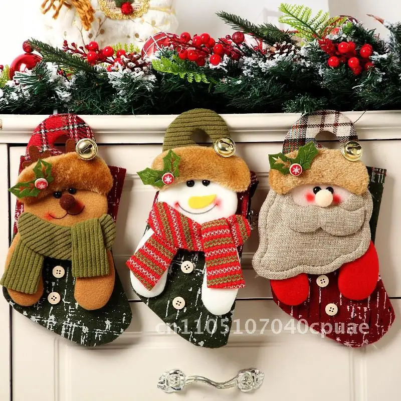 

Christmas Old Man Snowman Elk Candy Gift Bag Christmas Tree Hanging Ornaments Christmas Decorations Window Pendant