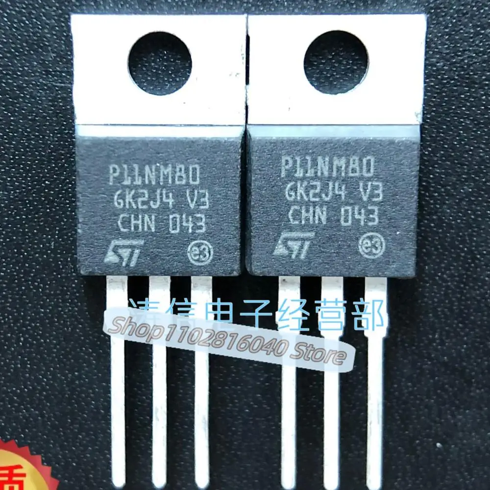 10PCS/Lot STP11NM80 P11NM80  TO-220 N MOS 11A 800V Best Quality Imported Original Spot