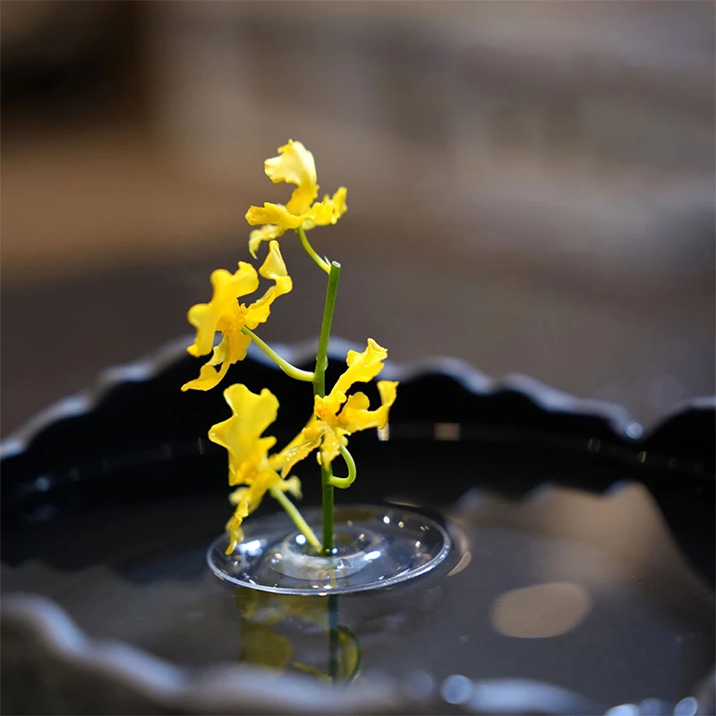 Hydroponic Floating Floral Holder Floating Flower Stem Holder Transparent Stem Display Arranger Organizer Tool