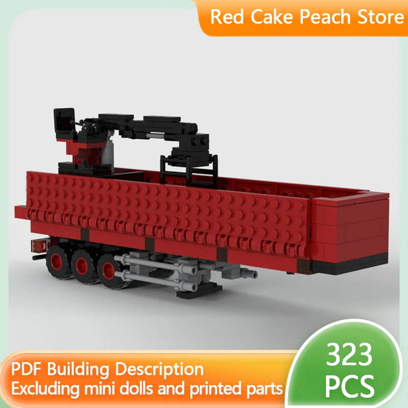 

Модель городской автомобиль MOC, строительные кирпичи, каменный транспортный прицеп, модульная технология, детские праздничные подарки, сборные игрушки, костюм