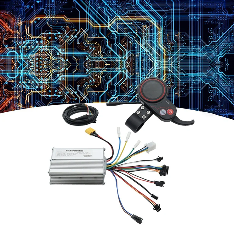 Kit de controlador de patinete eléctrico, tablero con pantalla de TF-100, botón de interruptor para KUGOO M4, 48V, 25A