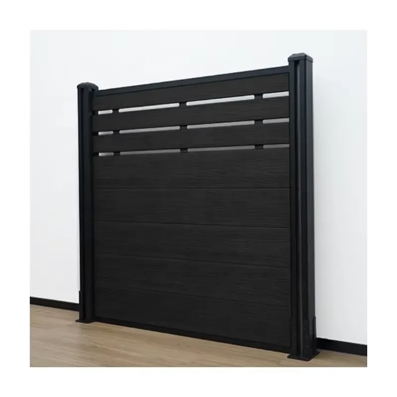 Full Privacy WPC Yard Screen Fence, Windproof Composite Garden Barrier Wall Panel