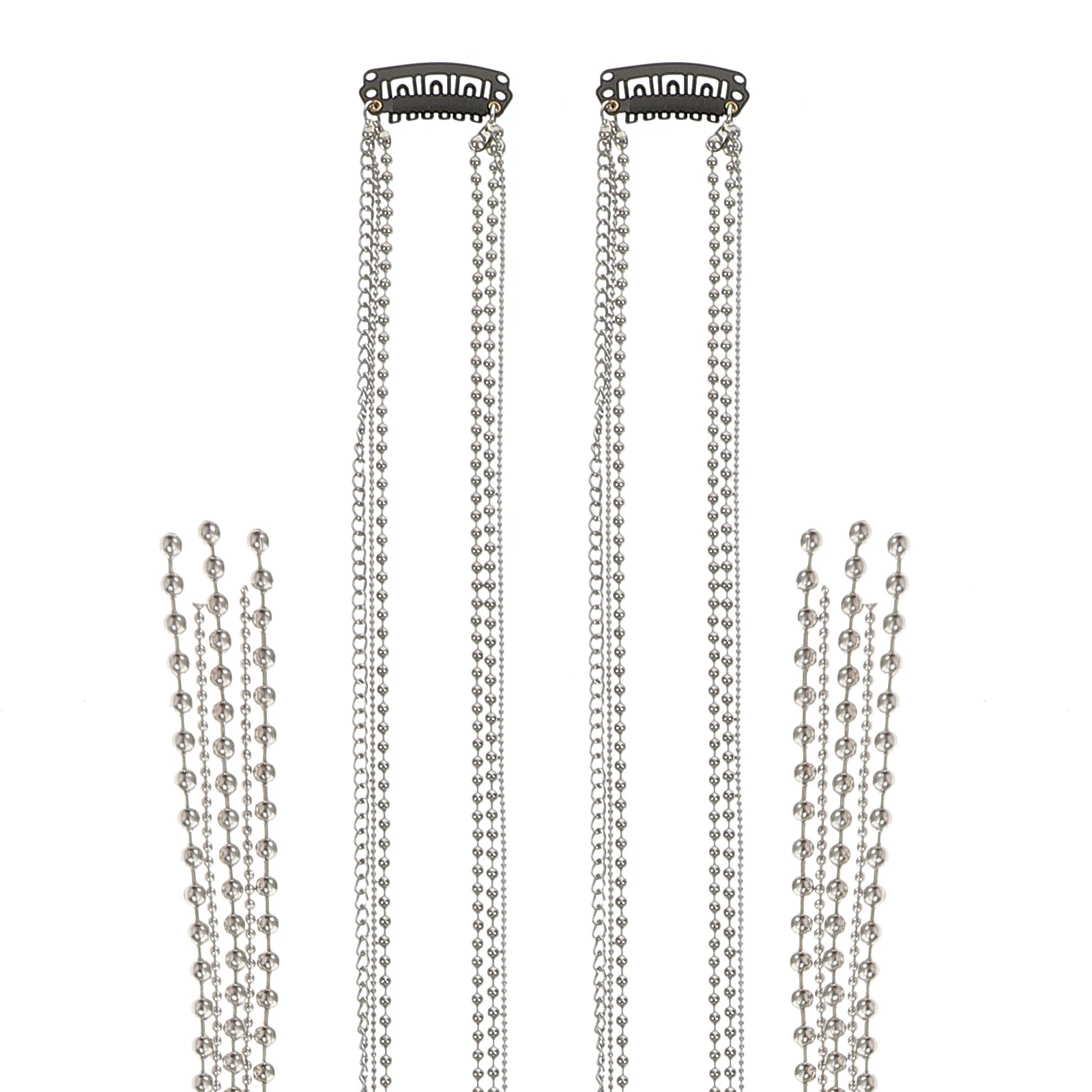 

2Pcs Hair Chains Women Braided Hair Accessories Alloy Clips Lightweight Comfortable for Parties Dates Holiday Photo Shoot