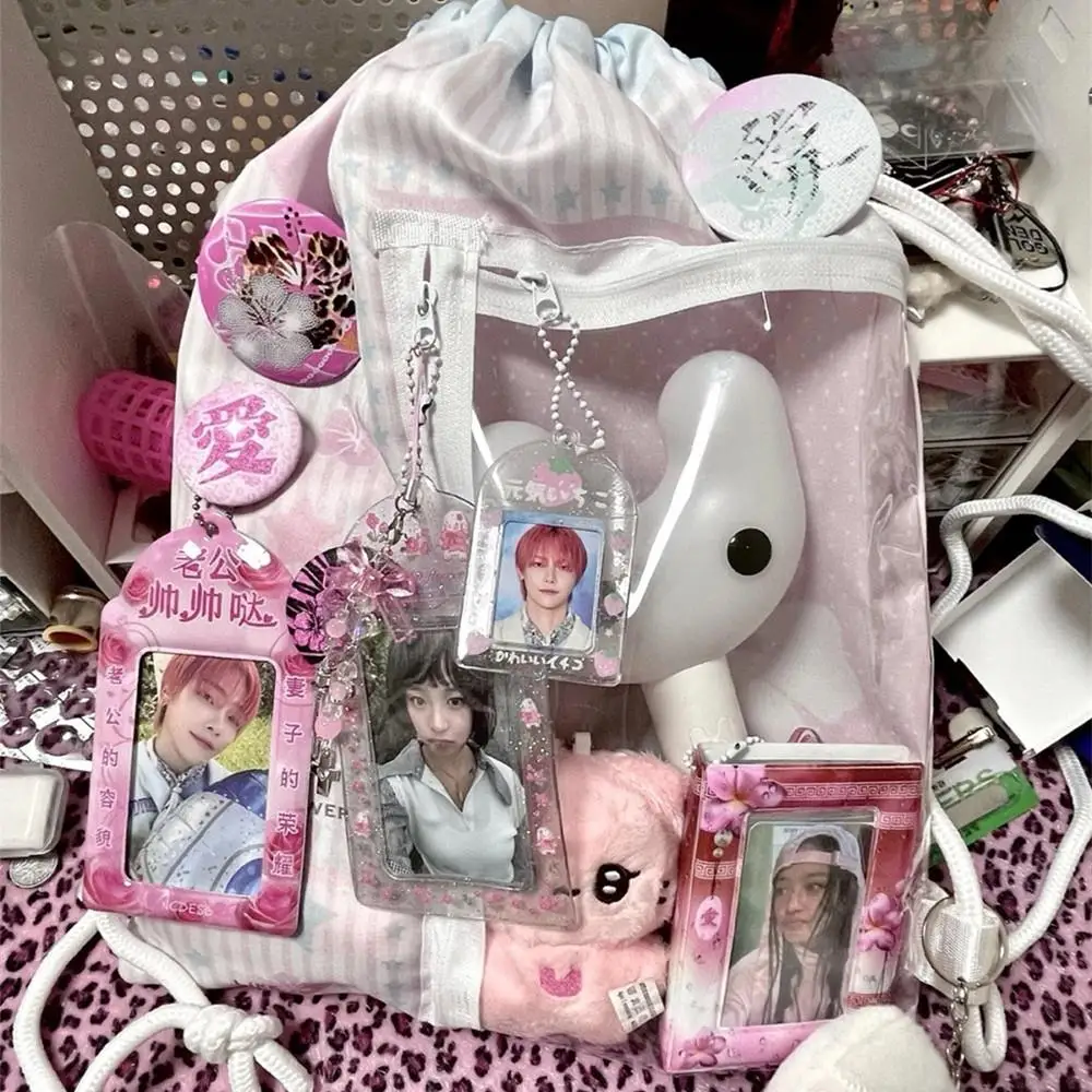 

Рюкзак на шнурке с крыльями и музыкальными нотами, розовый, синий, милая школьная сумка, большая вместительная сумка для хранения со звездным принтом, сумка для боли в стиле Харадзюку