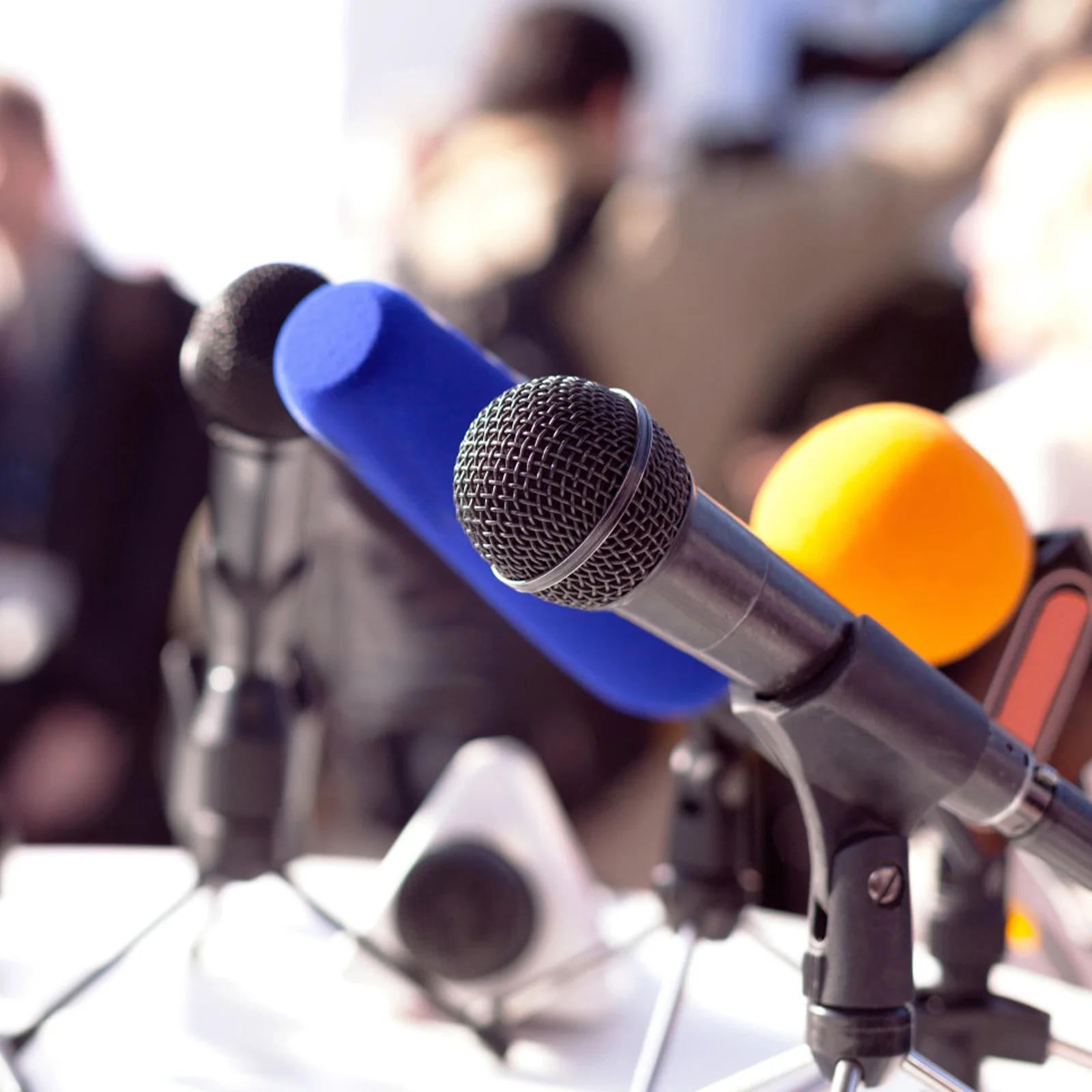 

6 pcs Microphone Holder Clip For 2.5-3.8Cm Mic Stand H-Shaped Support Table Mount Conference Room Live Streaming Plastic Mic