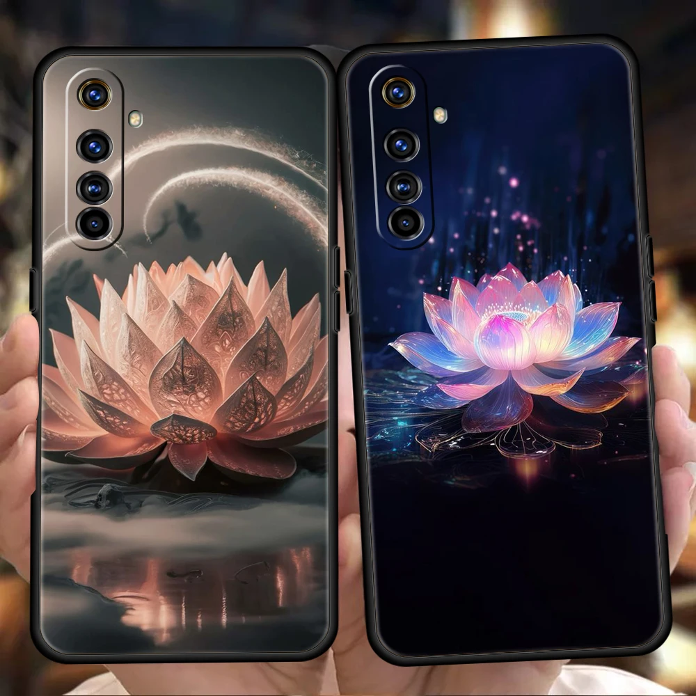 

Phone Case For Oppo A3S A15 A17 A31 A95 Find X5 X6 Pro A54 A53 A52 Reno 6 7 8 SE Z Pro 5G Soft TPU Cover Lotus Flower Fundas Bag