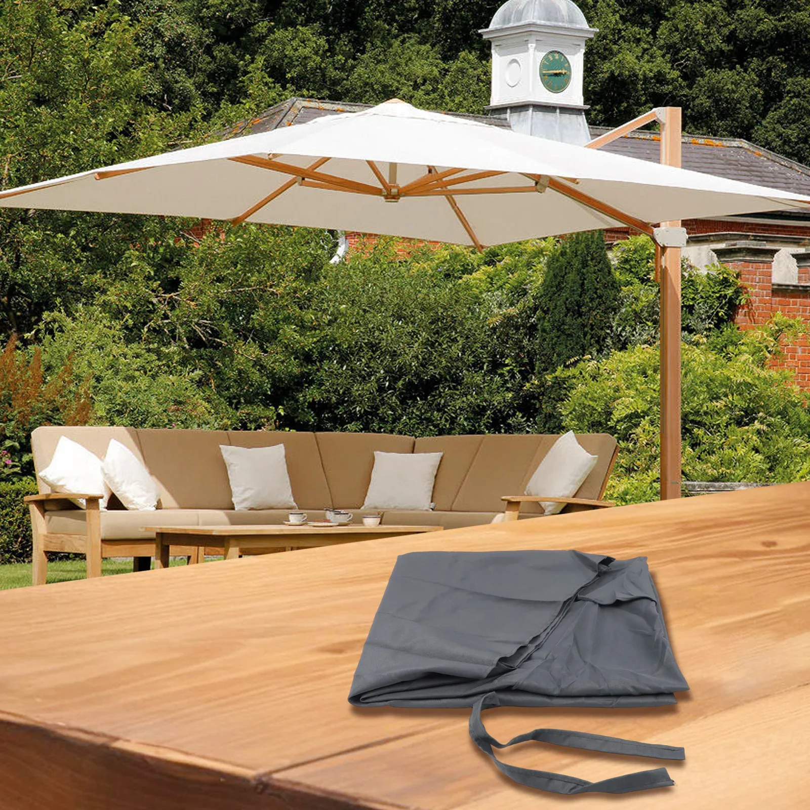Compatible Umbrella Canopy Cover UV Protection Canopy Modern Aesthetic Appeal Removable And Washable For Summer Days